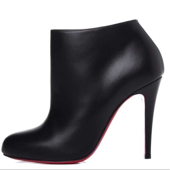 Christian Louboutin Shoes - Authentic Christian Louboutin Belle 100 Calfskin Ankle Boots 40 Black